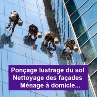 Société de nettoyage et vitrage, nettoyage des façades, entreprise de ponçage lustrage carrelage...