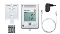 testo 160 IAQ - Afficheur CO2 ambiant, %HR, °C et hPa connecté avec alarmes visuelles.