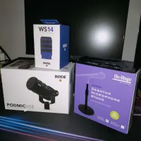 RODE PODMIC USB + Pop filter + stand metalique 