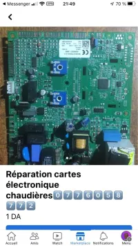 Réparation cartes électronique vaisselle et lave linge chaudières toutes marques 