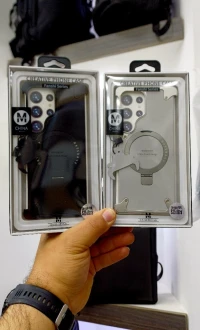 Antichoc, Coque Métallique S25 Ultra avec support Magsafe 