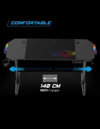Bureau Gaming spirit of gamer HEADQUARTER 800 MOTORISÉ réglable en hauteur de 75 à 120 cm RGB