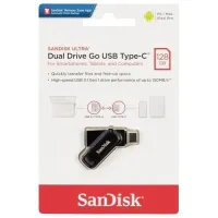 Flash disque SanDisk Ultra Dual Drive Go USB/Type-C 3.1 Gen1 128Go 150MB/s Noir