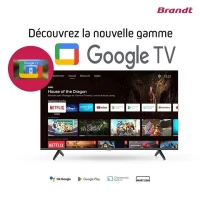 Brandt Téléviseur 32 Google TV HD -  BA32H400G + Ballon