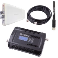 Kit Amplificateur Répéteur GSM AMSBERG WRE 918 Dual-Band 2G/4G 500m2 Made in Germany