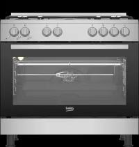 BEKO CUISINIERE 5 FEUX 90 CM INOX AVEC FOUR VENTILE SYSTEME CATALYSE