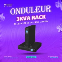 Onduleur Telesystème TSR630N 3KVA / 2400W In-Line, Format Rack 19"