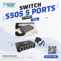 Switch ALFA S505 Commutateur réseau 5 Ports 10/100 Mbps