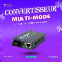 Convertisseur Fibre Optique MM SC Duplex 10/100/1000 Mbps