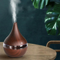 decoration-amenagement-humidificateur-electrique-style-bois-300ml-aromatherapie-diffuseur-avec-7-couleur-led-lumiere-bab-ezzouar-alger-algerie