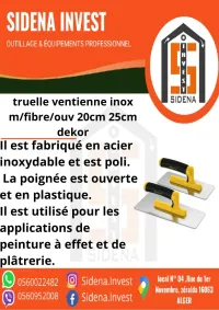 Truelle Venitienne Inox M/Fibre/Ouv 20 Cm  DEKOR