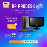 pc-fixe-unite-centrale-hp-prodesk-ecran-aoc-clavier-et-souris-skikda-algerie