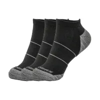 3Pk Mens Extended Terry Low Cut Grey / Black