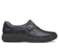 CLARKS Caroline Pearl Black Leather