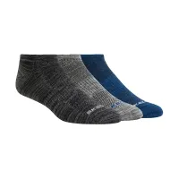 3Pk Unisex 1/2 Terry No Show Black / Blue