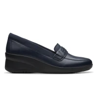 Clarks Suttyn Penny Navy Leather