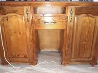 Table boix rouge