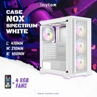 Boitier Nox Spectrum avec 4Pcs Fans M11-12cm ARGB + Controller 10 sorties White