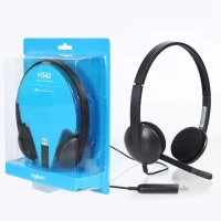 Casque Logitech H340 Filaire, Ecouteurs Stéréo avec Micro Rotatif Anti-Parasites, USB