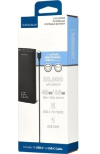 Powerbank Insignia 20000mah 45w / 65w Charge Rapide PD 2 Ports USB-C / 1 Port USB-A / Cable TYPE-C
