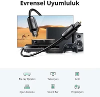 Ugreen Câble Audio Fibre Optique UGREEN 1,5 m Noir ( optique numérique Toslink ) 