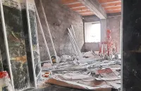 Plâtre projeter 