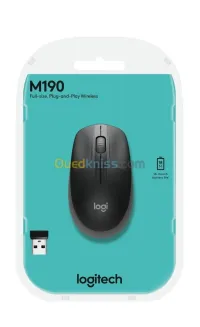 SOURIS LOGITECH M190 NOIR / BLEU / GRIS original