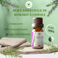 Huile essentielle de romarin à cineole 100% pure 