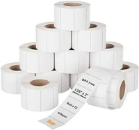 Etiquettes , Étiquette , Étiquettes, Rouleaux, thermique , destructibles , aluminium 