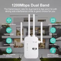 Répéteur Wifi AC1200Mbps N300 2.4 et 5G 4 antennes développement Signal Booster amplificateur