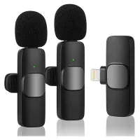 2en1 Microphone Bluetooth K9 Micro-cravate sans fil pour IPHONE (LIGHTNING) .