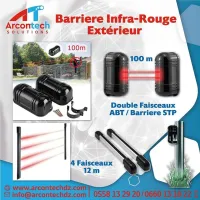 Barriere infra rouge exterieur 2 faisceaux 100m , 4 faisceaux 20m
