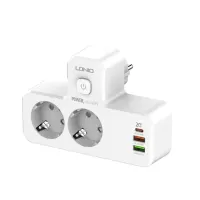 MULTIPRISE LDNIO SIYOTEAM SE2337 2PRISE - USB C - 2USB +LAMPE LED