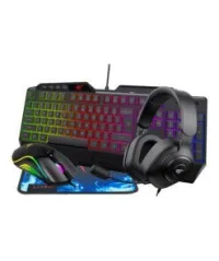 COMBO GAMING CLAVIER SOURIS CASQUE TAPIS HAVIT KB4236CM RGB 