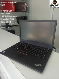 Lenovo Thinkpad T470 I7 7eme / 8go / 256 nvme / 14" FHD