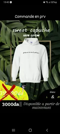 Sweat-teraside 100%coton