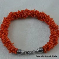 Bracelet Corail en Torsade Copolino Oursin