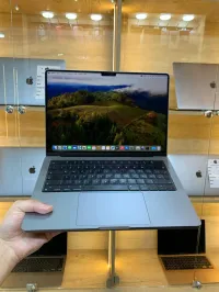 Mac book pro 2021 14" M1 pro 16 g 512g ssd cycle 128 libire officiel état 9/10 nght sghar f le coin