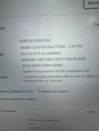 LAPTOP DELL PRECISION 5690 ULTRA9 185 H 64GB RAM 1TB SSD+ 1TBSSD RTX 2000 ADA