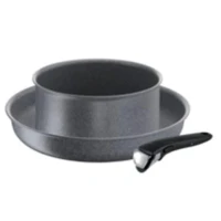 Batterie de cuisine 3 PCS avec poignées amovibles Inginio Mineralia Force TEFAL