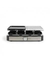 LIVOO Raclette et grill 2en1 DOC258-2plaques: pierre\fonte d'aluminium antiadhésif-8 personnes-1400w thumbnail 5