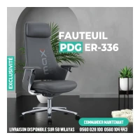 FAUTEUIL OPÉRATEUR - MODERNE - PDG - CUIR SYNTHETIQUE - ER-336