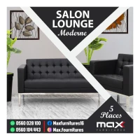 SALON DE BUREAU - CUIR SYNTHETIQUE - LOUNGE - 5 PLACES