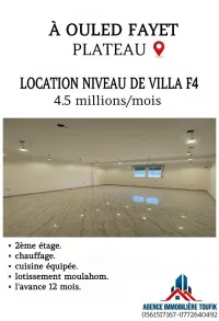 Location Niveau De Villa F4 Alger Ouled fayet