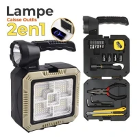 Lampe Solaire Portable 6 en 1 avec outils 1 مصباح يدوي متعدد الوظائف 6 في