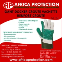 GANT DOCKER CROÛTE VACHETTE RENFORT CROÛTE VERT