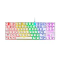 CLAVIER MARS GAMING MK80 MECHANICAL TKL KEYBOARD, FRGB White - BLUE SWITCH -