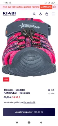 Trespass Kids Sandals Nantucket