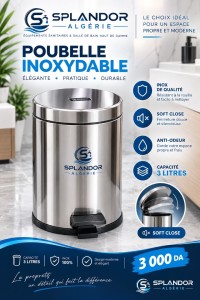 Poubelle inox 3 Litres