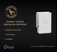 Onduleur triphasé Hybrid DEYE Sun 10K SG04 LP3